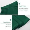 imageKEREDA Girls Casual Mini High Waist Stretchy Flared Pleated Skater Uniform SkirtsGreen