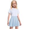imageKEREDA Girls Casual Mini High Waist Stretchy Flared Pleated Skater Uniform SkirtsLight Blue