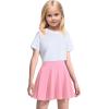 imageKEREDA Girls Casual Mini High Waist Stretchy Flared Pleated Skater Uniform SkirtsPink