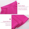 imageKEREDA Girls Casual Mini High Waist Stretchy Flared Pleated Skater Uniform SkirtsRose Red