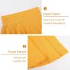 imageKEREDA Girls Casual Mini High Waist Stretchy Flared Pleated Skater Uniform SkirtsYellow