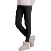 imageKEREDA Girls Fleece Lined Leggings Winter Warm Pants for Kids 314 YearsBlack