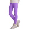 imageKEREDA Girls Fleece Lined Leggings Winter Warm Pants for Kids 314 YearsLight Purple