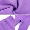 imageKEREDA Girls Fleece Lined Leggings Winter Warm Pants for Kids 314 YearsLight Purple