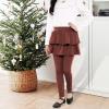 imageKEREDA Girls Leggings Ruffle Skirt School Uniform Pants Kids Clothes 414 YearsBrown