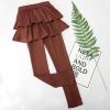 imageKEREDA Girls Leggings Ruffle Skirt School Uniform Pants Kids Clothes 414 YearsBrown