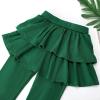 imageKEREDA Girls Leggings Ruffle Skirt School Uniform Pants Kids Clothes 414 YearsGreen