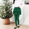 imageKEREDA Girls Leggings Ruffle Skirt School Uniform Pants Kids Clothes 414 YearsGreen