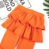 imageKEREDA Girls Leggings Ruffle Skirt School Uniform Pants Kids Clothes 414 YearsLorange