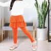 imageKEREDA Girls Leggings Ruffle Skirt School Uniform Pants Kids Clothes 414 YearsLorange