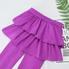 imageKEREDA Girls Leggings Ruffle Skirt School Uniform Pants Kids Clothes 414 YearsPurple