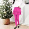imageKEREDA Girls Leggings Ruffle Skirt School Uniform Pants Kids Clothes 414 YearsRose Red