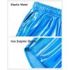 imageKEREDA Girls Metallic Shorts Sparkly Dance Outfits Shiny Costume for GirlsBlue