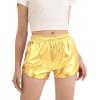 imageKEREDA Girls Metallic Shorts Sparkly Dance Outfits Shiny Costume for GirlsGold