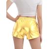 imageKEREDA Girls Metallic Shorts Sparkly Dance Outfits Shiny Costume for GirlsGold