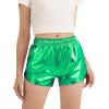 imageKEREDA Girls Metallic Shorts Sparkly Dance Outfits Shiny Costume for GirlsGreen