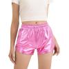 imageKEREDA Girls Metallic Shorts Sparkly Dance Outfits Shiny Costume for GirlsPink