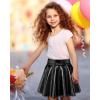 imageKEREDA Girls Metallic Skater Skirts Shiny Flared Holographic SkortBlack