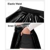imageKEREDA Girls Metallic Skater Skirts Shiny Flared Holographic SkortBlack
