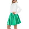 imageKEREDA Girls Metallic Skater Skirts Shiny Flared Holographic SkortGreen
