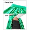 imageKEREDA Girls Metallic Skater Skirts Shiny Flared Holographic SkortGreen