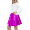 imageKEREDA Girls Metallic Skater Skirts Shiny Flared Holographic SkortHot Pink