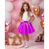 imageKEREDA Girls Metallic Skater Skirts Shiny Flared Holographic SkortHot Pink