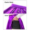 imageKEREDA Girls Metallic Skater Skirts Shiny Flared Holographic SkortPurple