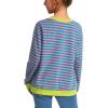 imageKEREDA Girls Sweatshirt Long Sleeve Shirts Loose Pullover Crew Neck Colorblocked Striped Clothes 714 YearsGreen Rose
