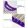 imageKEREDA Girls Sweatshirt Long Sleeve Shirts Loose Pullover Crew Neck Colorblocked Striped Clothes 714 YearsPurple Yellow