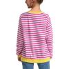 imageKEREDA Girls Sweatshirt Long Sleeve Shirts Loose Pullover Crew Neck Colorblocked Striped Clothes 714 YearsRose White