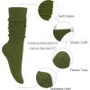 imageKEREDA Slouch Socks Women 1 Pair Knee High Scrunch Boot Socks for Women Size 611Army Green