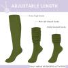 imageKEREDA Slouch Socks Women 1 Pair Knee High Scrunch Boot Socks for Women Size 611Army Green