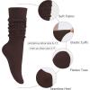 imageKEREDA Slouch Socks Women 1 Pair Knee High Scrunch Boot Socks for Women Size 611Brown