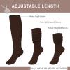 imageKEREDA Slouch Socks Women 1 Pair Knee High Scrunch Boot Socks for Women Size 611Brown