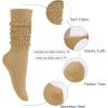 imageKEREDA Slouch Socks Women 1 Pair Knee High Scrunch Boot Socks for Women Size 611Camel