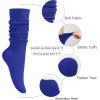 imageKEREDA Slouch Socks Women 1 Pair Knee High Scrunch Boot Socks for Women Size 611Dark Blue