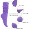 imageKEREDA Slouch Socks Women 1 Pair Knee High Scrunch Boot Socks for Women Size 611Light Purple