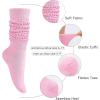 imageKEREDA Slouch Socks Women 1 Pair Knee High Scrunch Boot Socks for Women Size 611Pink