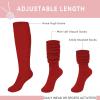 imageKEREDA Slouch Socks Women 1 Pair Knee High Scrunch Boot Socks for Women Size 611Red