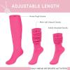 imageKEREDA Slouch Socks Women 1 Pair Knee High Scrunch Boot Socks for Women Size 611Rose Red