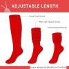 imageKEREDA Slouch Socks Women 1 Pair Knee High Scrunch Boot Socks for Women Size 611Shiny Red