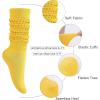 imageKEREDA Slouch Socks Women 1 Pair Knee High Scrunch Boot Socks for Women Size 611Yellow