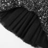 imageKEREDA Toddler Girls Layered Tutu Skirt Sparkling Sequin Tulle Dance SkirtsBlack