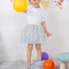 imageKEREDA Toddler Girls Layered Tutu Skirt Sparkling Sequin Tulle Dance SkirtsGrey