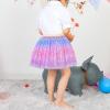 imageKEREDA Toddler Girls Layered Tutu Skirt Sparkling Sequin Tulle Dance SkirtsPurple Rainbow