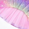 imageKEREDA Toddler Girls Layered Tutu Skirt Sparkling Sequin Tulle Dance SkirtsRainbow