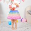 imageKEREDA Toddler Girls Layered Tutu Skirt Sparkling Sequin Tulle Dance SkirtsRainbow