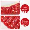 imageKEREDA Toddler Girls Layered Tutu Skirt Sparkling Sequin Tulle Dance SkirtsRed