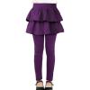 imageKEREDA Girls Leggings Ruffle Skirt School Uniform Pants Kids Clothes 414 YearsDark Purple
